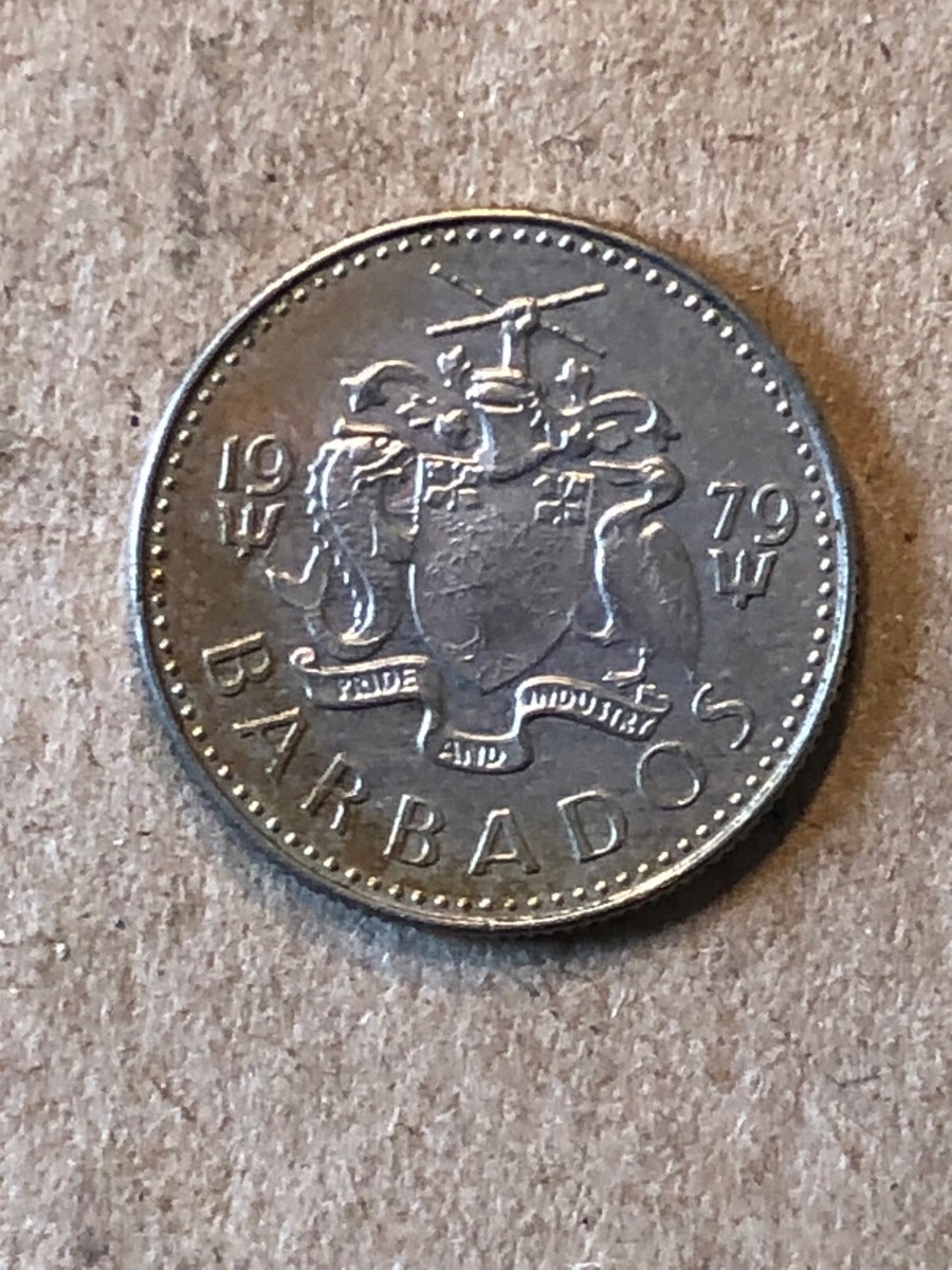 コレクション Barbados Ten Dollar Coin 1979 1979 Barbados Coin 10 (TEN) Cents Bird Bajan Nice Coin Toned