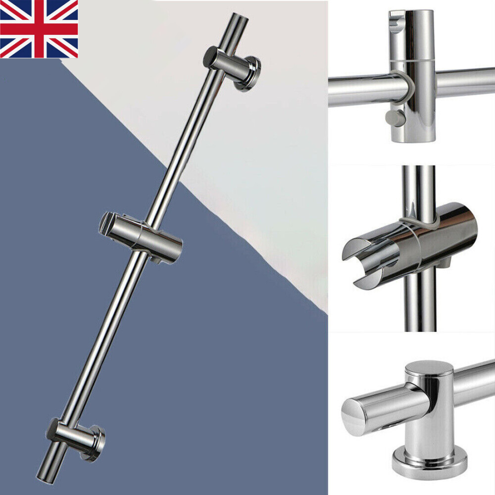 Shower Head & Slide Riser Rail Bracket Kit Adjustable Set With Soap