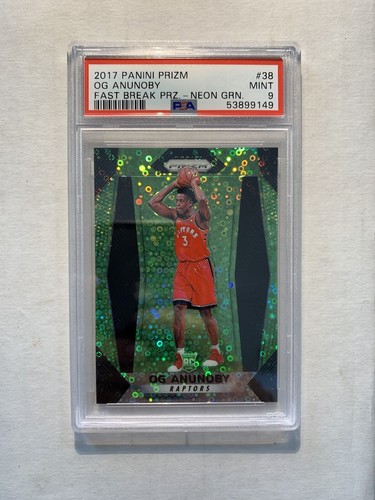OG Anunoby [Fast Break Prizm Neon Green] #38 2017 Panini Prizm card