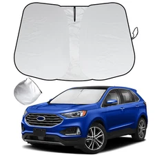 For 2015-2024 Ford Edge Car Front Windshield Sun Shade Foldable Heat Block Cover