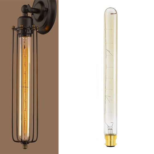 6 x B22 40W T300 Long Tubular Edison Bulb Tungsten Filament Lamp Ambience Bulbs - Picture 6 of 13