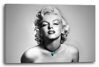 Lein-Wand-Bild: Marilyn Monroe sexy schulter-frei mit Halskette