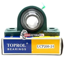 TOPROL UCP208-24 Pillow Block Bearing ½” Bore Self Aligning 2 Bolt