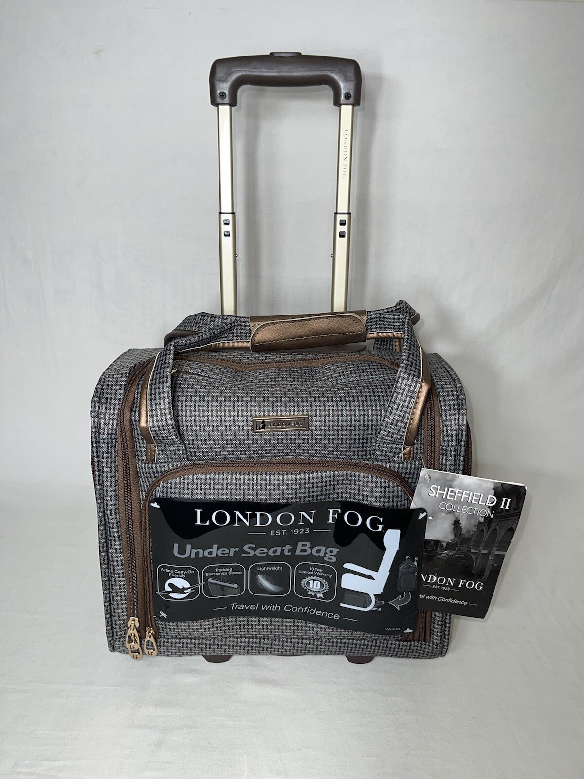 LONDON FOG UNDER SEAT BAG CARRY ON TRAVEL LUGGAGE 15” Sheffield II eBay