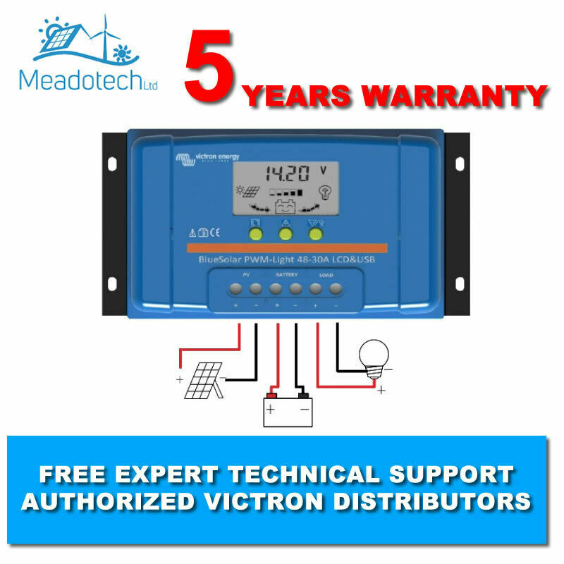 Victron SCC040030050 BlueSolar PWM-LCD & USB 48V-30A