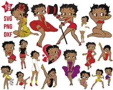19 Betty Boop african SVG Mega Bundle, Betty Boop SVG for Cricut