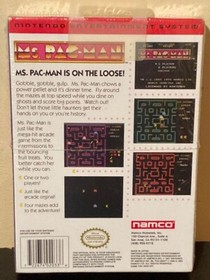 Ms Pac Man (Nintendo NES, 1993) Namco H-SEAM. NEW / SEALED! W/ Hang Tab!