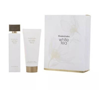 Elizabeth Arden White Tea 3.3 OZ EAU DE PARFUM SPRAY + 3.3 OZ Body Cream Set NIB