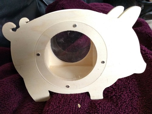 PIG PLAIN WOODEN MONEY BOX 18 x 13 x 6.5 cm - crafting etc new - Foto 5 di 5