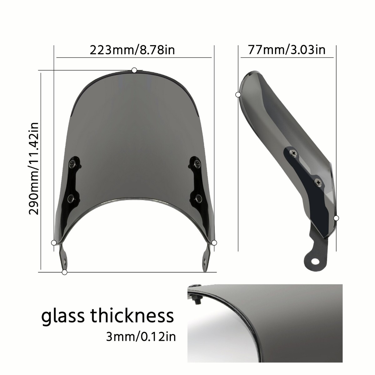 Windshield Windscreen Pare-brise For KAWASAKI W800 Street W400 ZR7