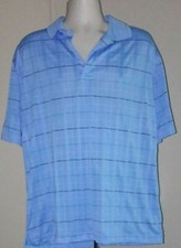 PGA Tour,Mens Size XL,Light Blue With Black/White Stripes.