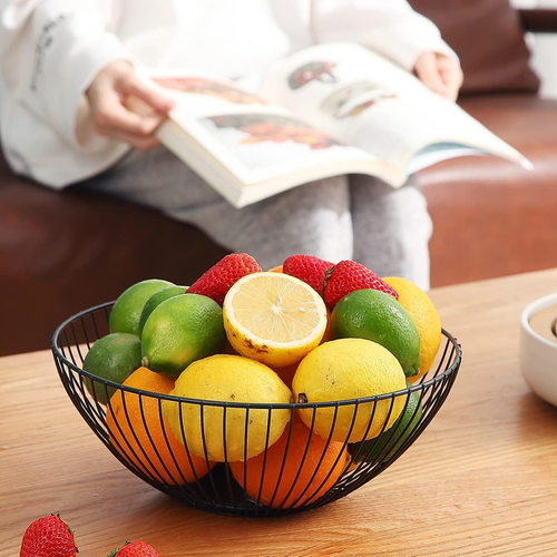 Cesto Portafrutta Da Tavolo in Metallo - Design Moderno Ed Elegante - Fruttiere - Foto 6 di 12