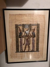 12 Quadro Papiro egiziano autentico con vetro e cornice