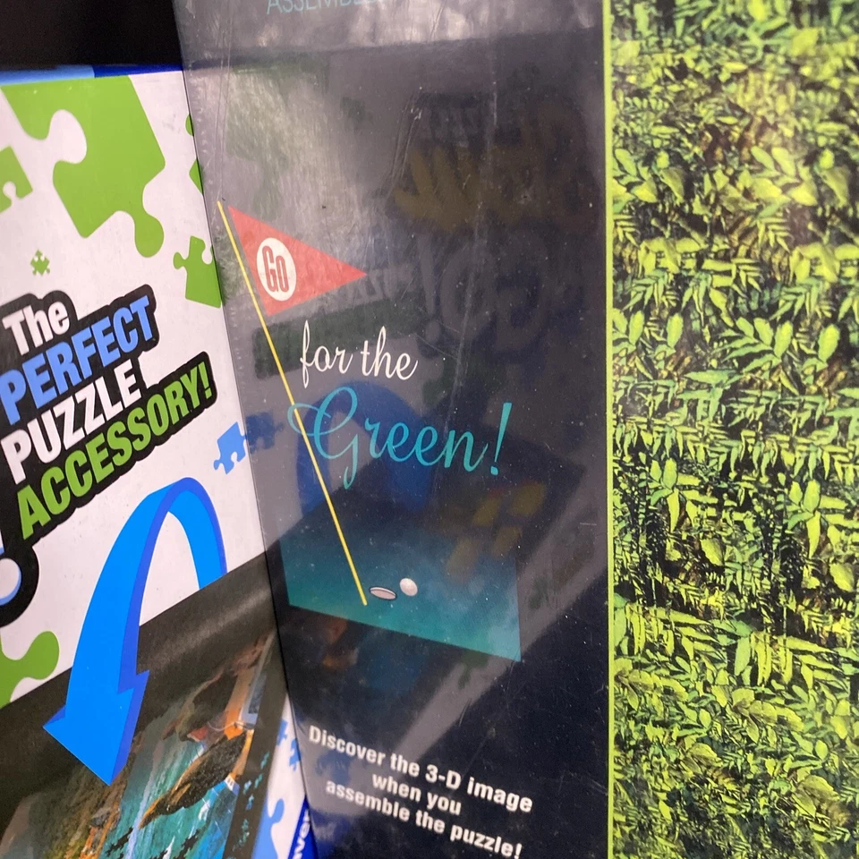 Vintage NOS 1994 Springbok Hallmark Go For The Green 3D 500 Piece Puzzle W Mat - Image 3 of 4