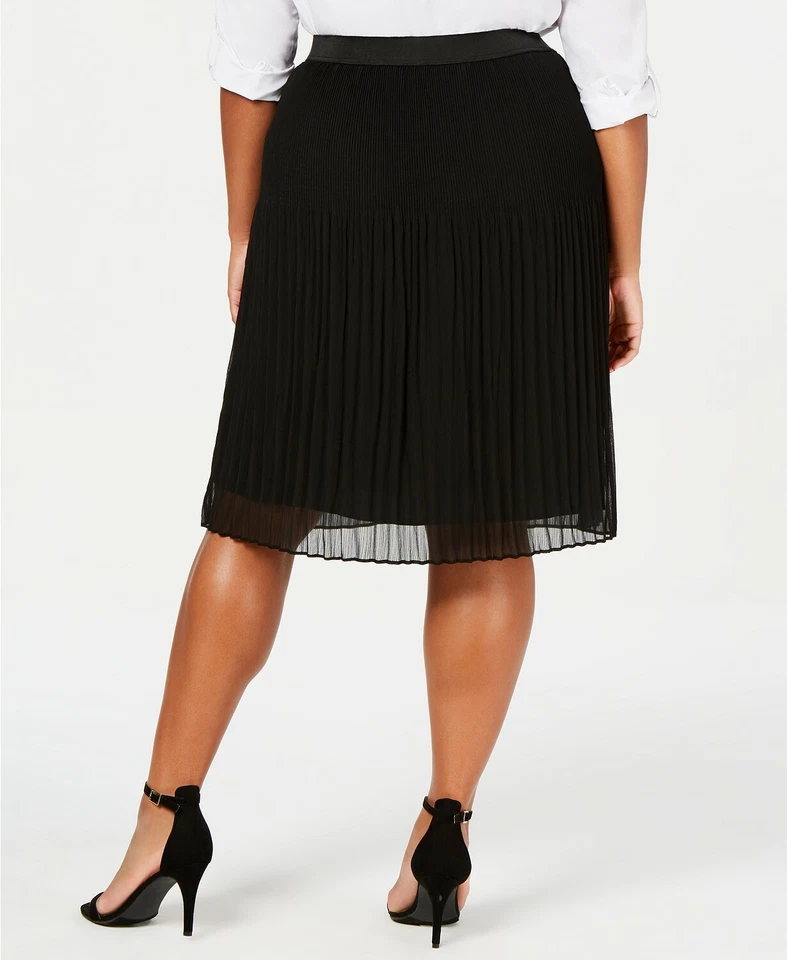 Falda plisada INC International Concepts talla grande 3X negra nueva con etiquetas $79,50 Foto 3 de 4