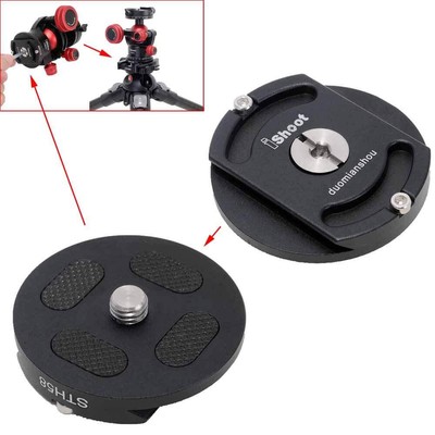 CNC Tripod Head Mount Converter Quick Release Adapter for Cantilever Head Flu...
