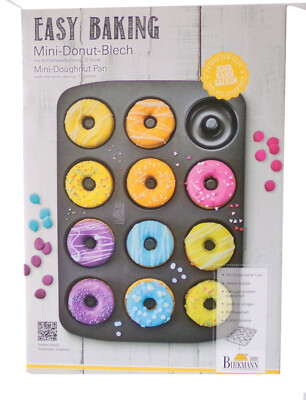 Birkmann Easy Baking Donut-Blech Donut Backform für 12 Donuts je 7 cm Antihaft
