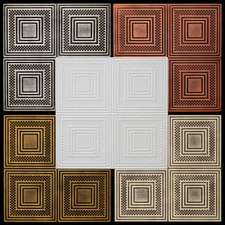 DIY Decor Ceiling Tile 20x20 Glue Up Painted Different Colors R11 Pack of 8