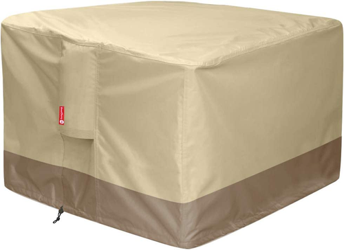 Gas Fire Pit Cover Square - 600D Heavy Duty Patio Outdoor Fire Pit Table Cover w
