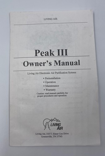 PEAK III 3 BY LIVING AIR ELECTRONIC PORTABLE AIR PURIFIER 110/220 VOLT CAR/HOME - 第 6/7 張圖片