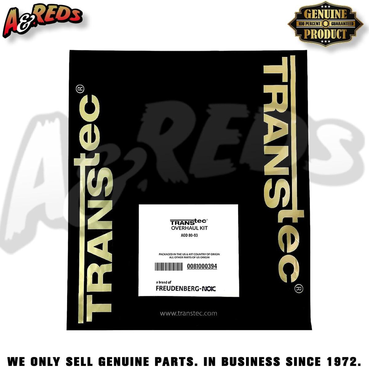 TransTec Overhaul Kit AOD 80-93 w/Duraprene & Plated Gov. Rings (#0081000394)