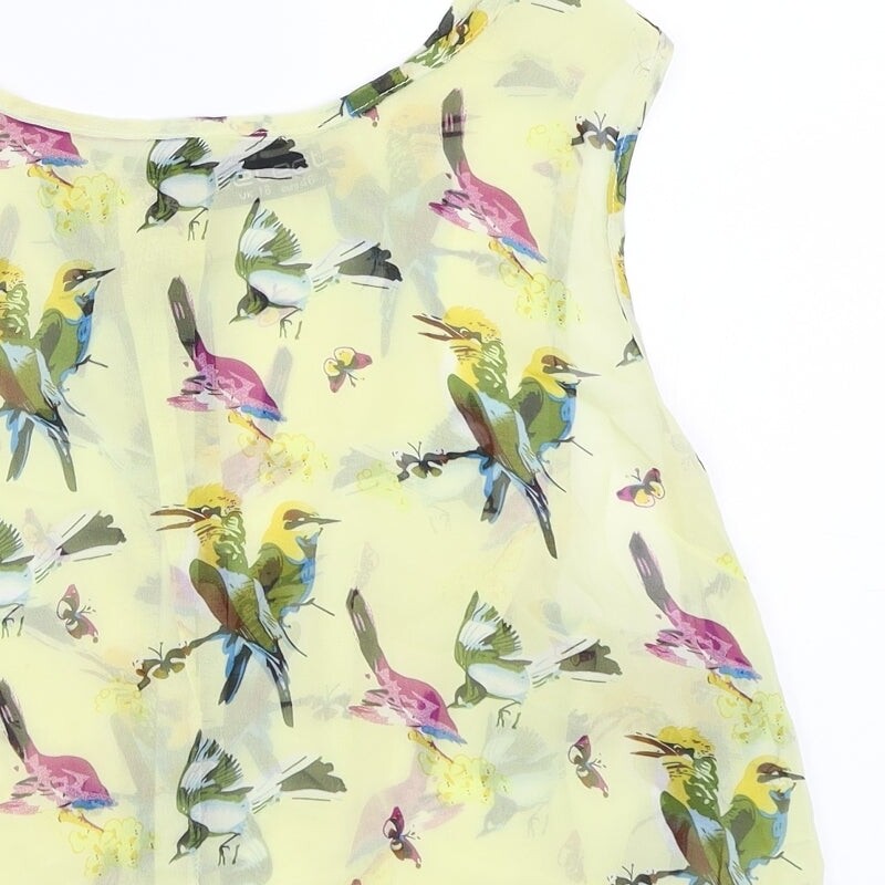 Select Womens Yellow Polyester Blend Button-Up Si… - image 7