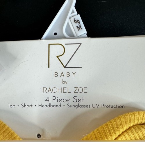 Rachel Zoe Baby Girl Yellow Outfit W/Headband & Sunglasses. Size 6-9 Mo. NWT! - Picture 3 of 4
