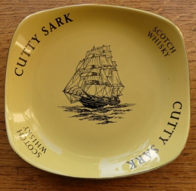 Vintage CUTTY SARK Scotch Whiskey Hancock Corfield & Waller Burleigh Aschenbecher 