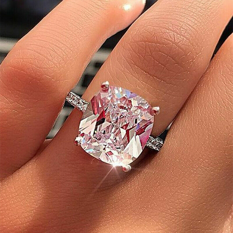Women's 925 Sterling Silver Cubic Zirconia Wedding Band Ring | Sizes 6 To 10 | Lab-Created Stone