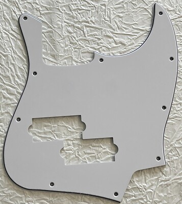 New Great- For Top Jazz Bass With PB Pickup Hole Guitar Pickguard 3 Ply White
