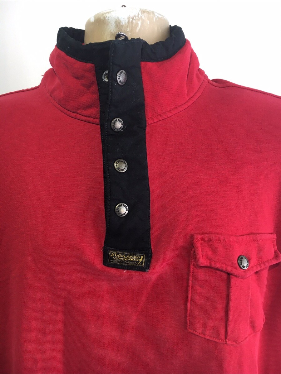 Vtg Polo Ralph Lauren Quarter Zip Button Pullover Rugged Vtg Polo Ralph Lauren Quarter Zip Button Pullover Rugged