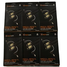 Blackweb Digital Optical Audio Cable connects TOSLINK optical audio devices 6PK