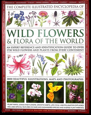 Wild Flowers Plants Flora of the World Book New Guide Over 1730 Flowers Plants