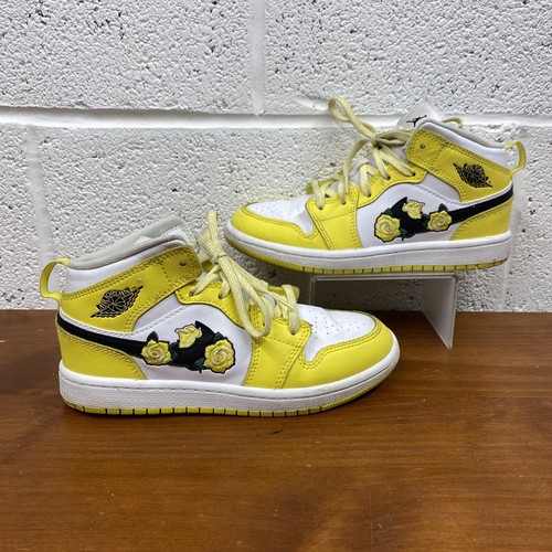 jordan 1 mid floral yellow