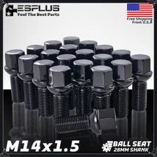 10 Pc Mercedes-Benz Stock Lug Bolt M14x1.5 Black Fit Mercedes Stock Alloy Rim