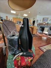 CaddyO Beverage Leather Bottle Tote Cooler Chill Black Shoulder Strap Corkscrew