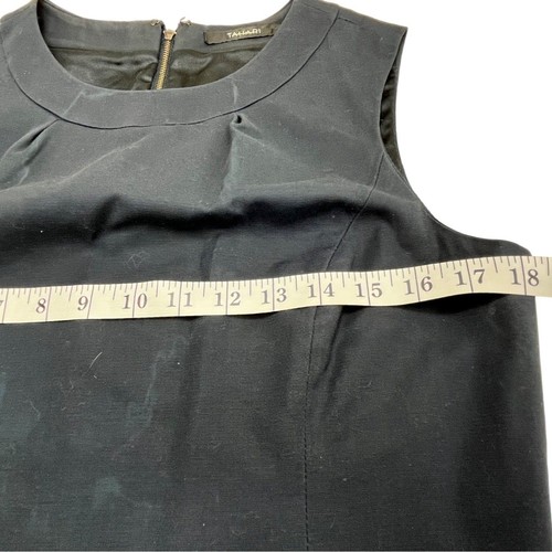 Tahari Womens Sleeveless Navy Sheath Dress Size 10 Cotton Blend 28i - Picture 5 of 11