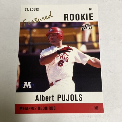 ALBERT PUJOLS JUST MINORS FEATURED ROOKIE CARD! MEMPHIS REDBIRDS! 700 HOME RUNS!