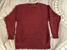 Vintage Peconic Bay Traders Unique Pattern Knit Sweater Made In USA Vtg 80 90 M