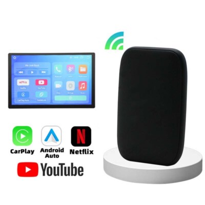 Wireless Carplay Android Auto AI box Adapter Converter Netflix YouTube Video APP