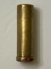 Coty Air Spun Lipstick - Cassin shade in a gold-tone etched case - c. 1930