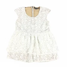 A Pea in the Pod Lace Peplum Maternity Top Size Small Womens White Cream Blouse 