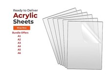 Acrylic Perspex Plastic Sheet Cut Size 3mm 4mm Replacement Screen Sheet Panel