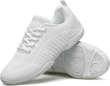 Girls White Cheerleading Shoes Breathable Youth Cheer Competition Sneakers At...