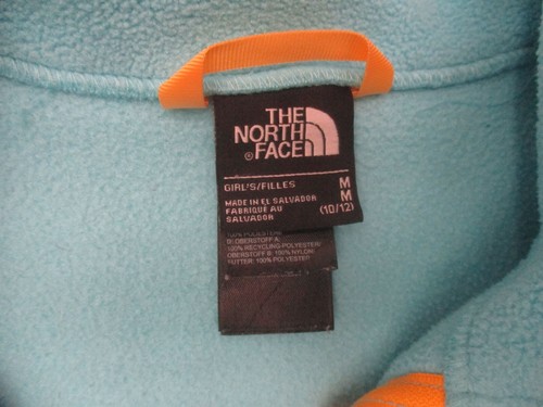 The North Face Size M(10-12) Girls Blue Full Zip Stand Collar Denali Jacket 233 - Picture 7 of 8