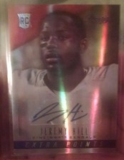 2014 Prestige Purple Foil Extra Points Autograph Auto #249 Jeremy Hill Bengals 