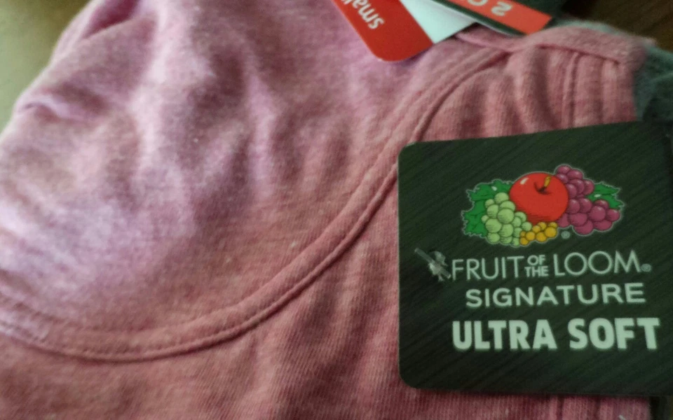 Женские спортивные бюстгальтеры Fruit Of The Loom упаковка 2 шт. цвет розовый серый размер маленький - Изображение 4 из 4