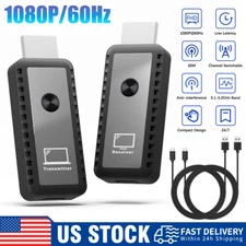 HDMI 30M Wireless Extender 4K HD Video Transmitter & Receiver For PC TV Laptop_
