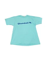 Vintage Single Stitch 80s Shenandoah Pennsylvania T Shirt Size Large Mint Green