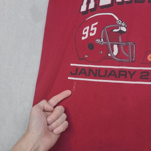 Vintage 90er Alabama Crimson Tide Football T-Shirt Einzelnaht Hergestellt in den USA Large 1995 - Bild 3 von 11